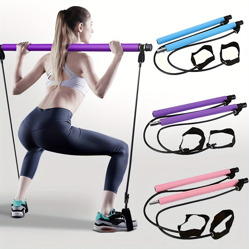 ZenFit Pilates Kit – Steel Bar & Resistance Bands