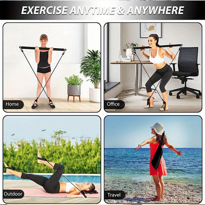 ZenFit Pilates Kit – Steel Bar & Resistance Bands