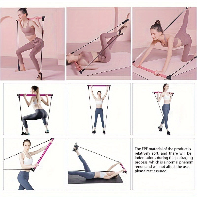 ZenFit Pilates Kit – Steel Bar & Resistance Bands