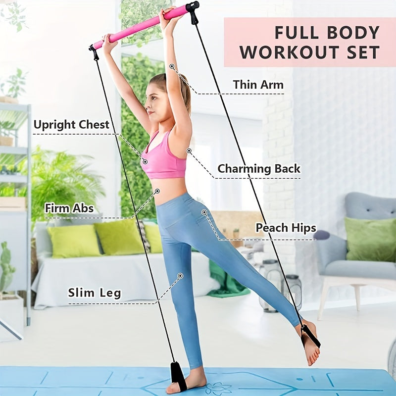 ZenFit Pilates Kit – Steel Bar & Resistance Bands